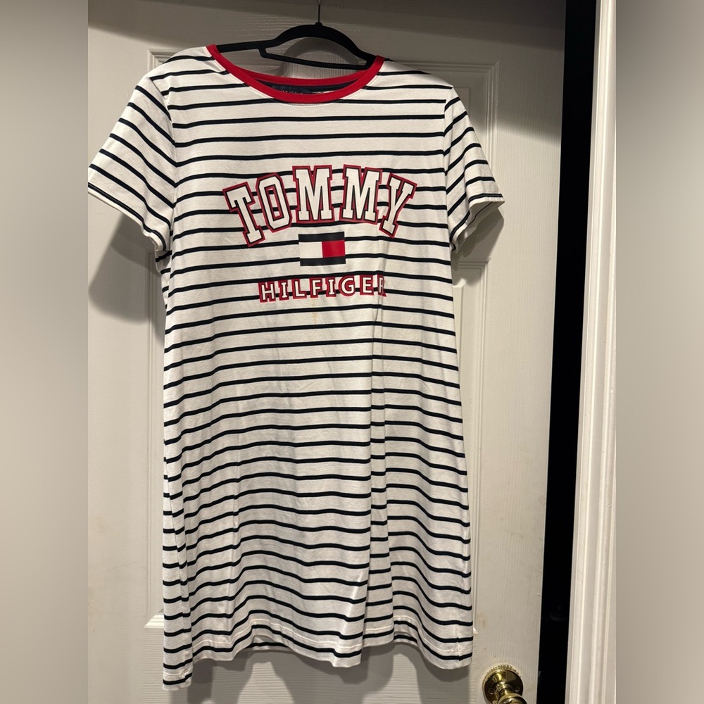 Tommy Hilfiger Black and White Striped Dress